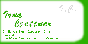 irma czettner business card